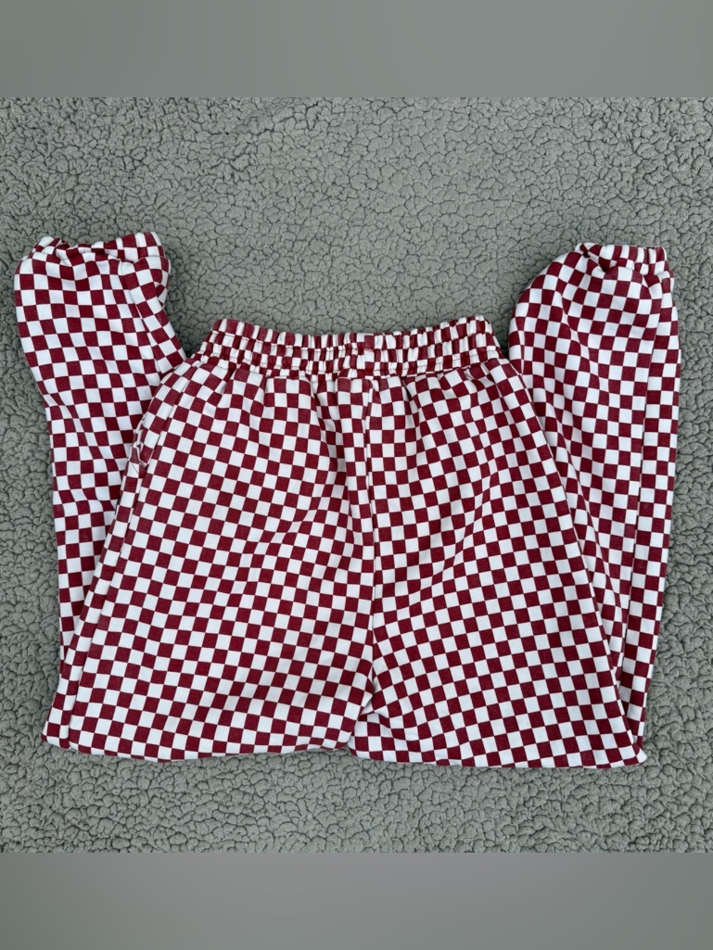 Rags apparel Red & White Checkered Joggers limited edition - Picture 5 of 5